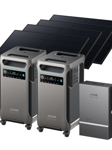 2× Anker SOLIX F3800 (7.68kWh | 12kW) + Smart Home Power Kit + 4× 405W Rigid Solar Panels Best Seller