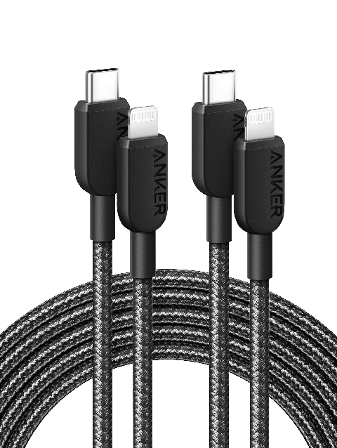 Anker 310 USB-C to Lightning Cable (10  ft, 2-Pack) High Quality