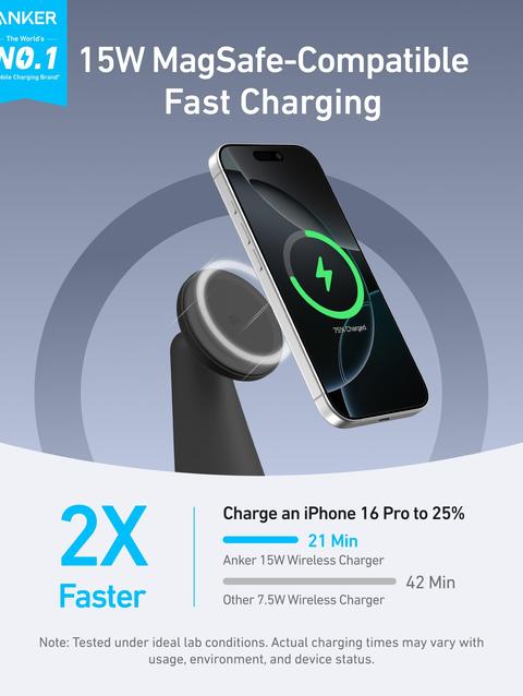 Anker MagGo Wireless Charger (2-in-1, Dock Stand) with USB-C Cable BOA High Quality