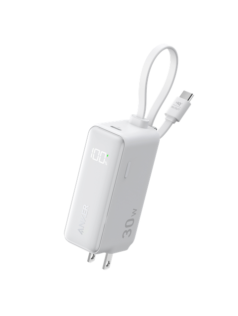 Anker Power Bank (30W, Fusion, Built-In USB-C Cable) On Sale