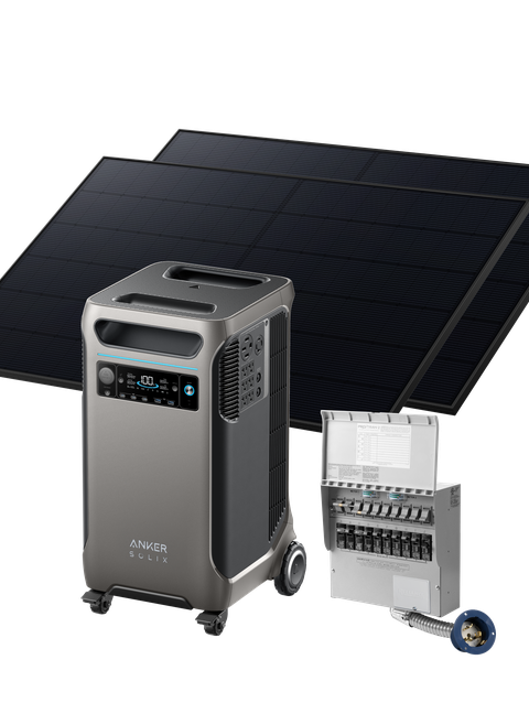 Anker SOLIX F3800 + Home Backup Kit (Transfer Switch + Cable) + 2× 405W Rigid Solar Panels New Arrival